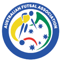 National futsal association logo promoting participation in organised school sport competitions